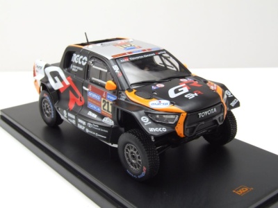 Toyota GR DKR Hilux Evo T1+ #211 Rallye Dakar 2025 schwarz Henk Brett Modellauto 1:43 ixo models