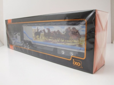 GMC General Koffer Sattelzug 1980 silber blau Smokey Modellauto 1:43 ixo models