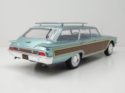Ford LTD Country Squire 1960 blau metallic Modellauto 1:18 MCG