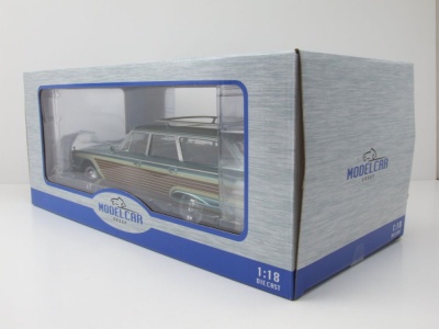 Ford LTD Country Squire 1960 blau metallic Modellauto 1:18 MCG