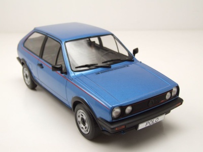 VW Polo 2 Coupe GT 1985 blau metallic Modellauto 1:18 MCG