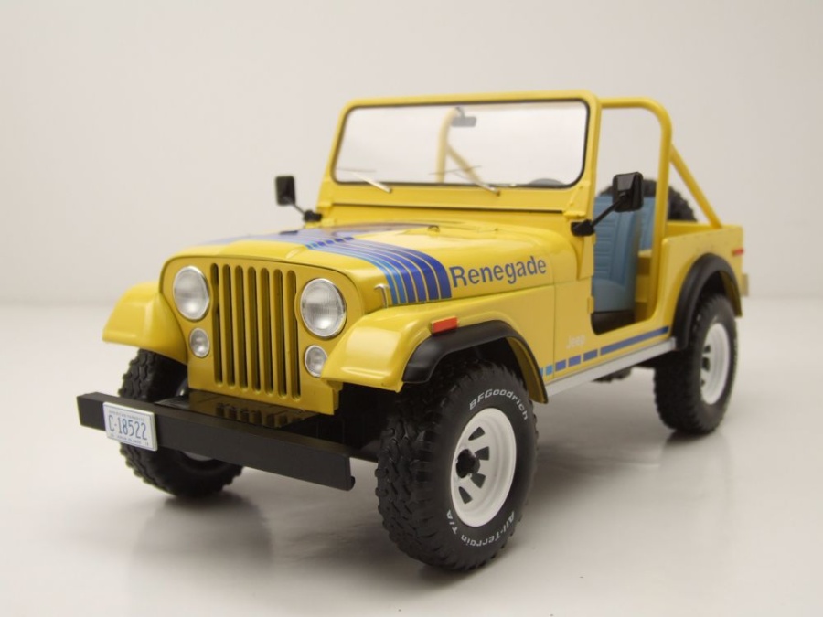 Jeep CJ-7 Renegade 1980 hellgelb Modellauto 1:18 MCG