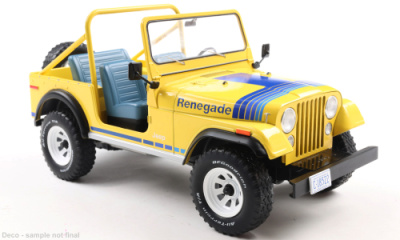 Jeep CJ-7 Renegade 1980 hellgelb Modellauto 1:18 MCG