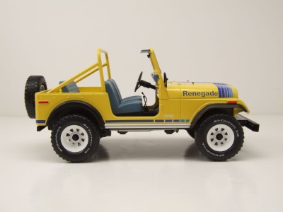 Jeep CJ-7 Renegade 1980 hellgelb Modellauto 1:18 MCG
