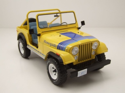 Jeep CJ-7 Renegade 1980 hellgelb Modellauto 1:18 MCG