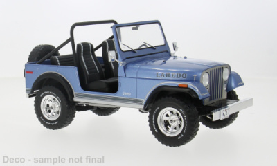 Jeep CJ-7 Laredo 1980 blau metallic Modellauto 1:18 MCG