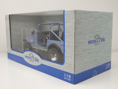Jeep CJ-7 Laredo 1980 blau metallic Modellauto 1:18 MCG