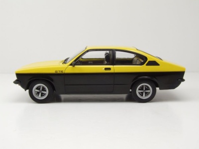 Opel Kadett C Coupe GT/E 1975 gelb schwarz Modellauto 1:18 MCG