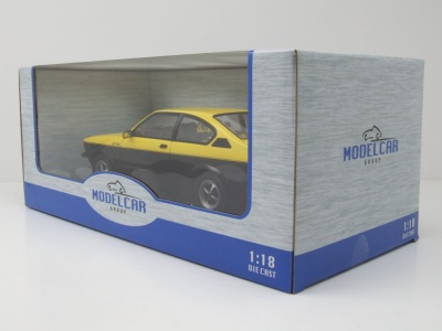 Opel Kadett C Coupe GT/E 1975 gelb schwarz Modellauto 1:18 MCG