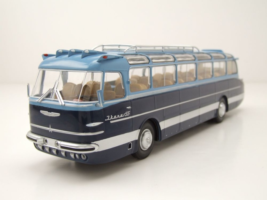 Ikarus 55-53 Bus 1953 hellblau dunkelblau Modellauto 1:43 Premium ClassiXXs