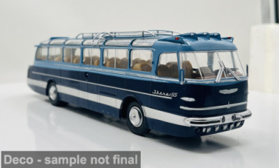 Ikarus 55-53 Bus 1953 hellblau dunkelblau Modellauto 1:43...