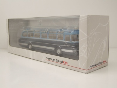 Ikarus 55-53 Bus 1953 hellblau dunkelblau Modellauto 1:43 Premium ClassiXXs