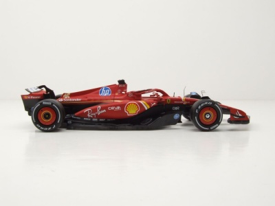 Ferrari SF24 #16 Formel 1 2024 mit Leclerc Figur Modellauto 1:24 Bburago