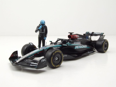 Mercedes AMG W15 E #63 Formel 1 2024 mit Russel Figur...