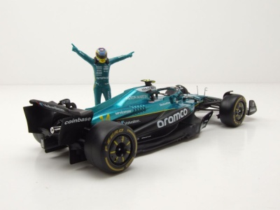 Aston Martin AMR25 #14 Formel 1 2025 mit Alonso Figur Modellauto 1:24 Bburago