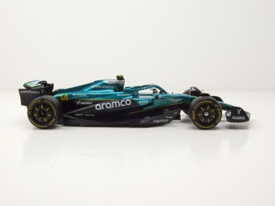 Aston Martin AMR25 #14 Formel 1 2025 mit Alonso Figur Modellauto 1:24 Bburago
