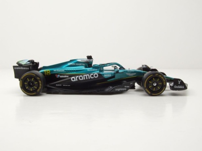 Aston Martin AMR25 #18 Formel 1 2025 mit Stroll Figur Modellauto 1:24 Bburago