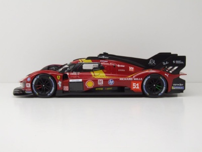 Ferrari 499P #51 24H Le Mans 2025 Guidi Calado Giovinazzi Modellauto 1:18 Bburago