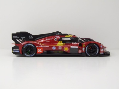 Ferrari 499P #51 24H Le Mans 2025 Guidi Calado Giovinazzi Modellauto 1:18 Bburago
