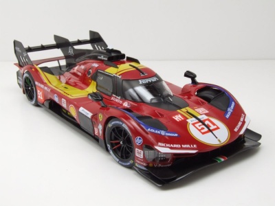 Ferrari 499P #51 24H Le Mans 2025 Guidi Calado Giovinazzi Modellauto 1:18 Bburago