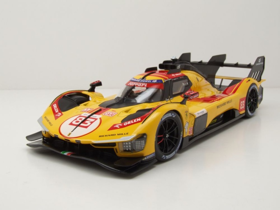 Ferrari 499P #83 24H Le Mans 2025 Kubica Hanson Modellauto 1:18 Bburago
