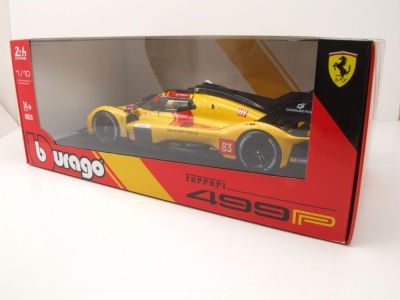 Ferrari 499P #83 24H Le Mans 2025 Kubica Hanson Modellauto 1:18 Bburago