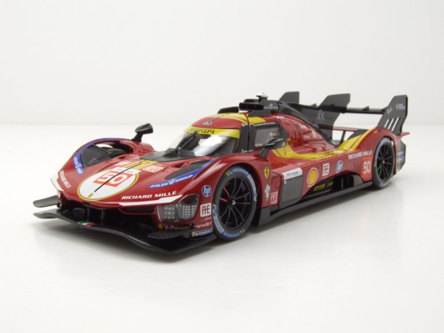 Ferrari 499P #50 24H Le Mans 2025 rot Fuoco Molina Nielsen Modellauto 1:24 Bburago