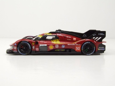 Ferrari 499P #50 24H Le Mans 2025 rot Fuoco Molina Nielsen Modellauto 1:24 Bburago