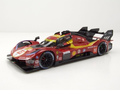 Ferrari 499P #50 24H Le Mans 2025 rot Fuoco Molina Nielsen Modellauto 1:24 Bburago