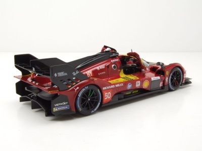 Ferrari 499P #50 24H Le Mans 2025 rot Fuoco Molina Nielsen Modellauto 1:24 Bburago