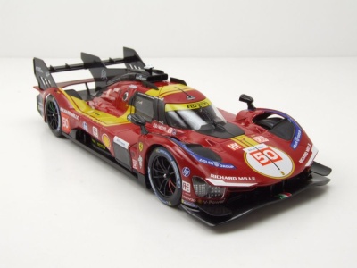 Ferrari 499P #50 24H Le Mans 2025 rot Fuoco Molina Nielsen Modellauto 1:24 Bburago