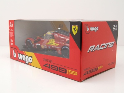 Ferrari 499P #50 24H Le Mans 2025 rot Fuoco Molina Nielsen Modellauto 1:24 Bburago