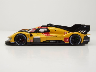 Ferrari 499P #83 Sieger 24H Le Mans 2025 gelb Kubica Hanson Ye Modellauto 1:24 Bburago
