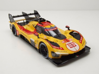 Ferrari 499P #83 Sieger 24H Le Mans 2025 gelb Kubica Hanson Ye Modellauto 1:24 Bburago