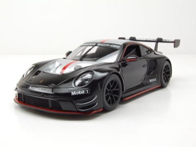 Porsche 911 (992) GT3 R 2023 schwarz Modellauto 1:24 Bburago