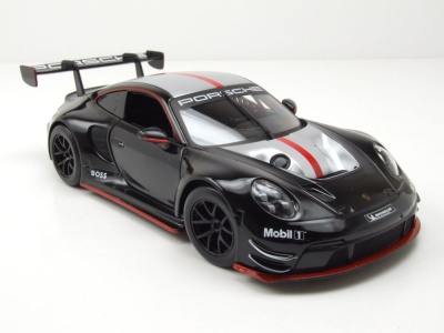 Porsche 911 (992) GT3 R 2023 schwarz Modellauto 1:24 Bburago