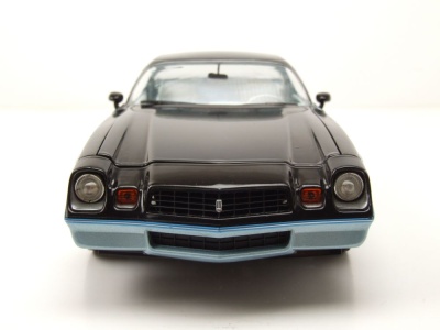 Chevrolet Camaro Z/28 Rally Sport 1978 hellblau metallic schwarz Modellauto 1:18 Greenlight Collectibles