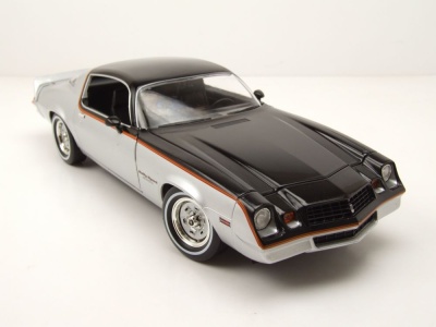 Chevrolet Camaro Z/28 Rally Sport 1978 silber schwarz Modellauto 1:18 Greenlight Collectibles