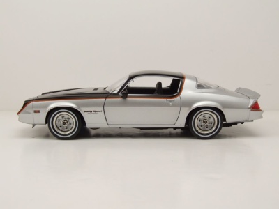 Chevrolet Camaro Z/28 Rally Sport 1978 silber schwarz Modellauto 1:18 Greenlight Collectibles