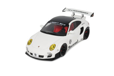 LB-Works Liberty Walk Porsche 911 Turbo 2024 weiß Modellauto 1:18 GT Spirit