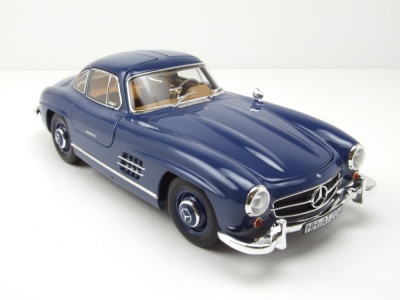 Mercedes 300 SL Flügeltürer W198 1954 blau Modellauto 1:18 Norev