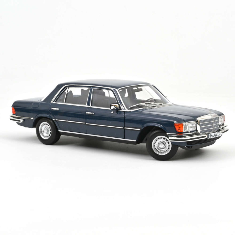 Mercedes 350 SEL S-Klasse W116 1979 blau Modellauto 1:18 Norev