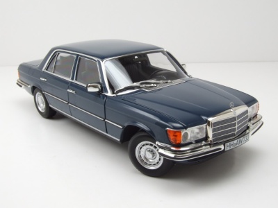 Mercedes 350 SEL S-Klasse W116 1979 blau Modellauto 1:18 Norev