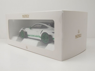 Porsche 911 GT3 RS Tribute to Carrera RS 2022 weiß grün Modellauto 1:18 Norev