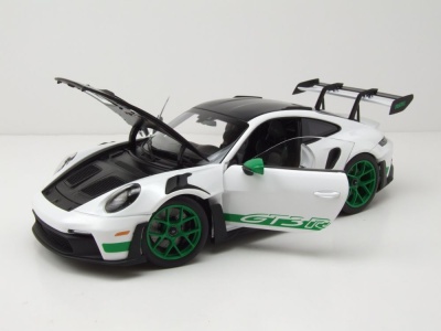 Porsche 911 GT3 RS Tribute to Carrera RS 2022 weiß grün Modellauto 1:18 Norev
