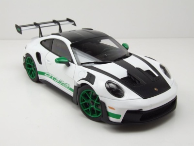 Porsche 911 GT3 RS Tribute to Carrera RS 2022 weiß grün Modellauto 1:18 Norev