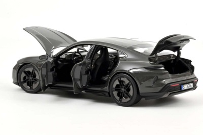 Porsche Taycan Turbo S 2024 schiefergrau Modellauto 1:18 Norev
