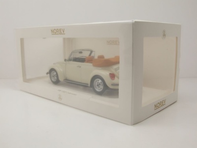 VW 1303 Käfer Cabrio 1972 hellelfenbein Modellauto 1:18 Norev