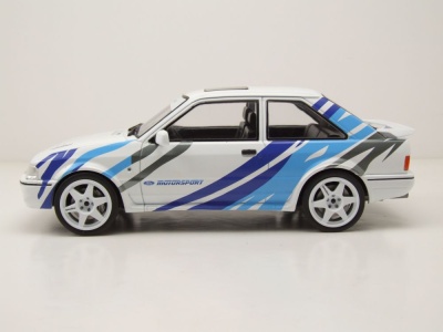 Ford Escort MK4 RS Turbo S2 1990 weiß blau Modellauto 1:18 MCG