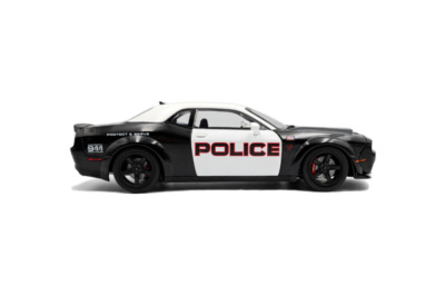 Dodge Challenger SRT Demon Highway Police 2023 schwarz weiß Modellauto 1:18 Solido